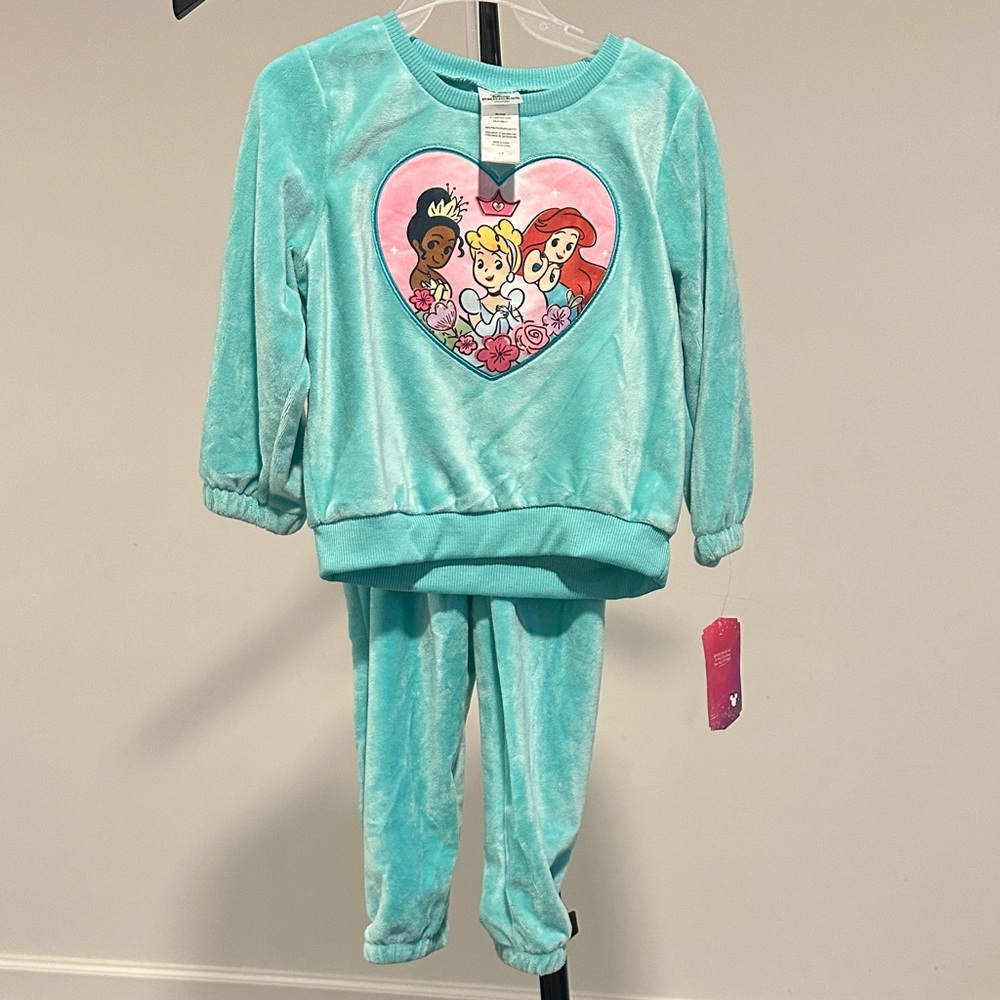 Disney Kids Matching Set - Aqua with Princesses